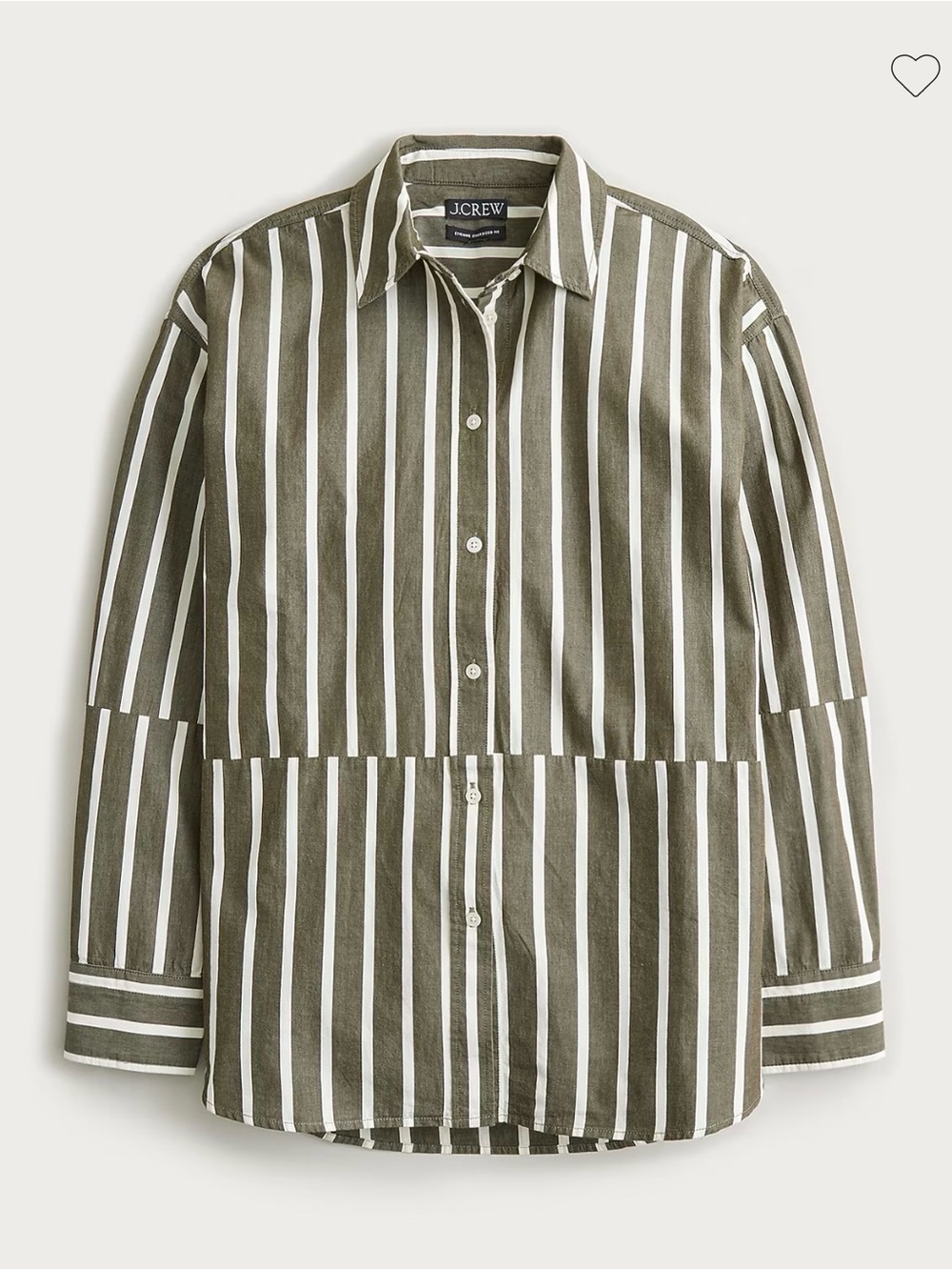 NWT J Crew Étienne oversized shirt in offset-stripe cotton poplin Sz XS - Picture 2 of 7